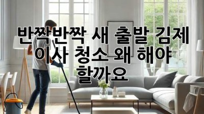 ✨ 반짝반짝 새 출발! 김제 이사 청소, 왜 해야 할까요? 🏡